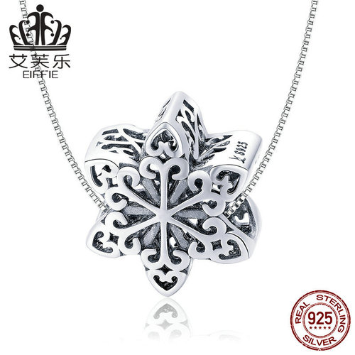 Avle foreign trade supply winter snowflake gift for girlfriend S925 sterling silver bracelet silver beads SCC719