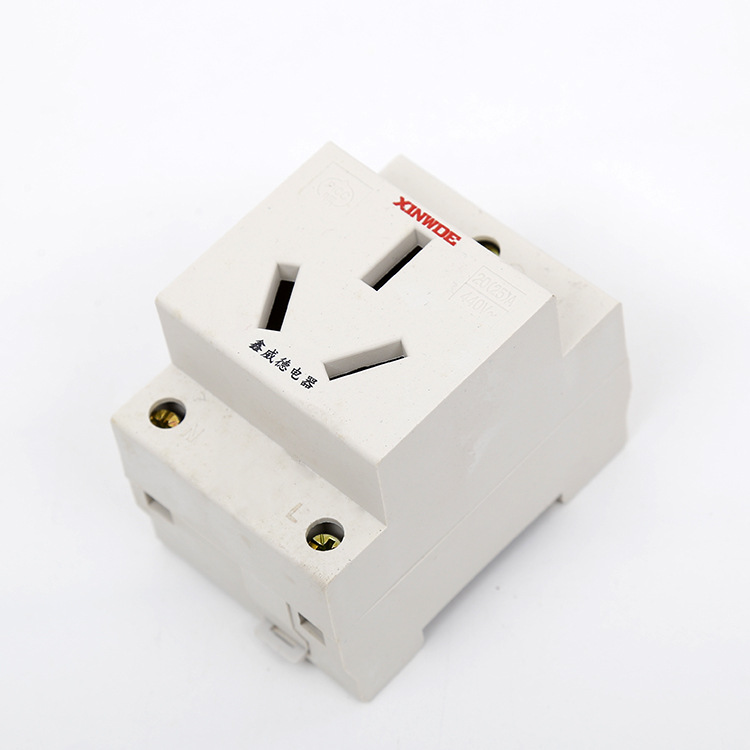 鑫威德AC30模数化插座工业插座插头电源导轨三插25A机柜开关