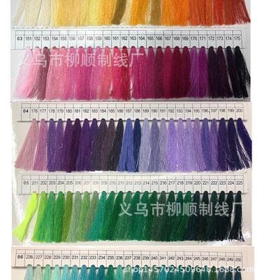 Sewing thread color card