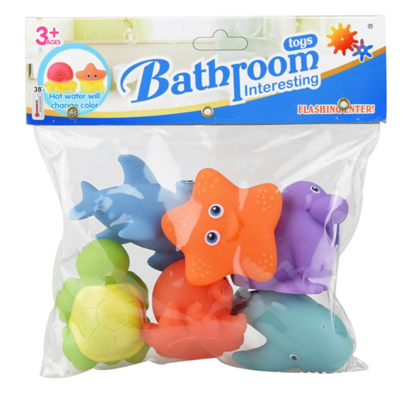 Children's cartoon marine toy for bath play in water plastic