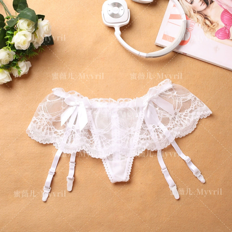 Cute lace sexy trousers with bow, underwear, lace dress