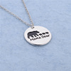 Pendant for mother's day with letters, necklace, Birthday gift, with little bears