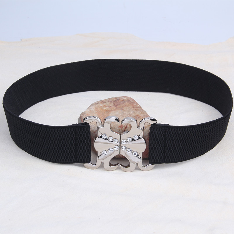 Versatile Elastic Corset Belt For Women With Rhinestone Buckle_voghion.com