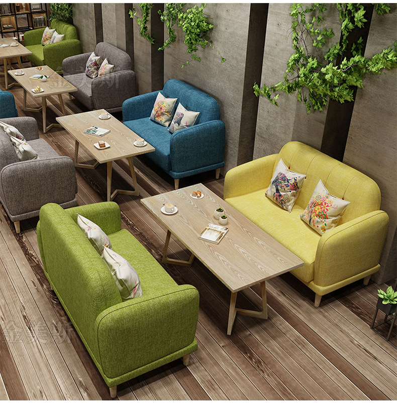 Milk tea shop sofa dessert shop sofa