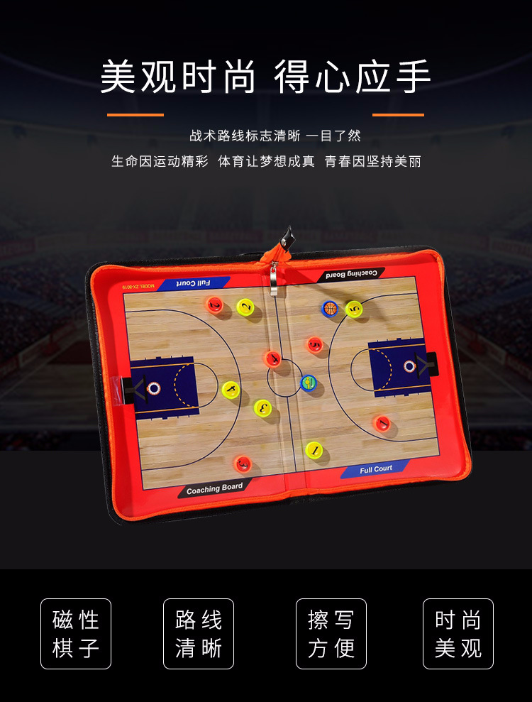 篮球拉链式战术板