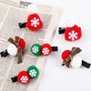 Children's Christmas cute hair accessory, hairpins, hairgrip, set, Korean style, with snowflakes, Birthday gift