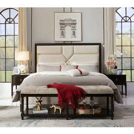 简约后现代奢华实木床新古典双人床1.8米小户型主卧婚床高端