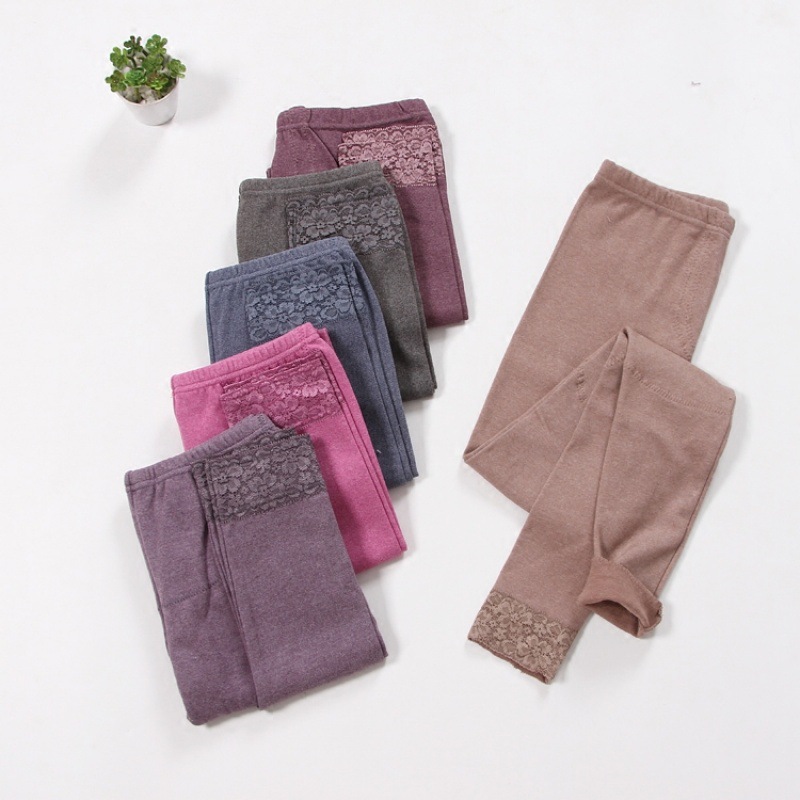 Long johns Salaam Warm pants Tight fitting Leggings Line pants Waist protection cotton-padded trousers Warm pants