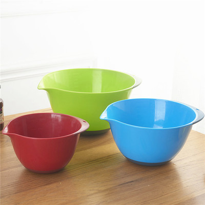 PP沙拉碗 厨房糕点揉面 沙拉搅拌烘焙碗洗菜碗 TPR包胶碗|ru