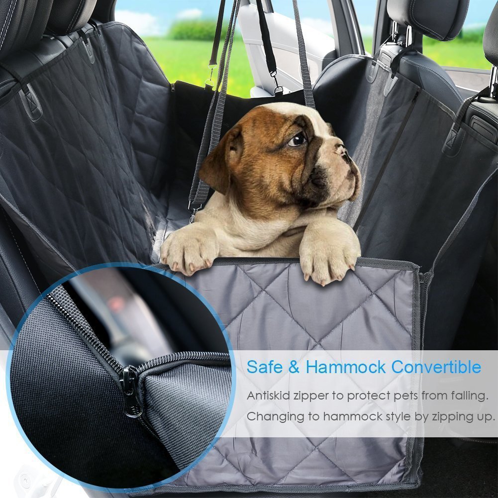Thick Quilted Pet Car Mat - Black