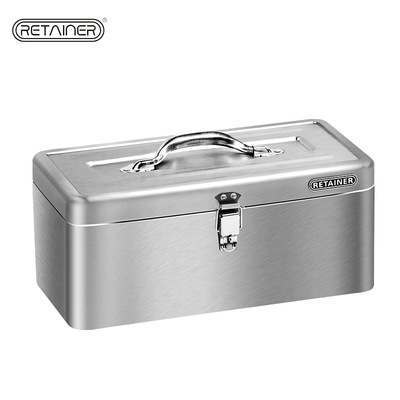 不锈钢工具箱加厚多功能手提式车载铁收纳箱家用电工维修工具大号|ru