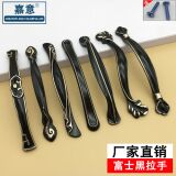 Jiayi в европейском стиле Fuji черная ручка для гардероба американский ящик шкафа винный шкаф дверная ручка черное золото край мебель пять