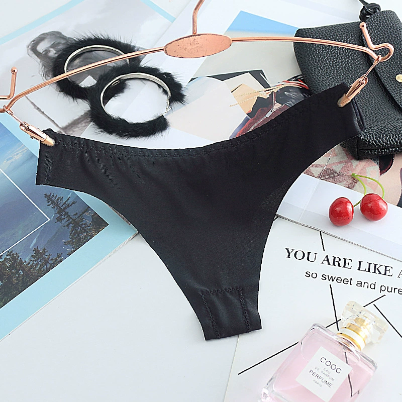 Увеличение кодов из бесшовного шелка льда без следа мисс Т/танг panties, трусики, дамское хлопковое - thong трусики, женские 1340