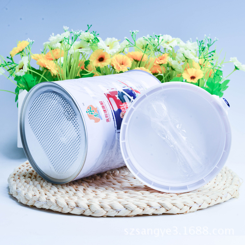 厂家生产易斯盖奶粉罐 滚筋奶粉粉末食品高盖带勺子密封罐