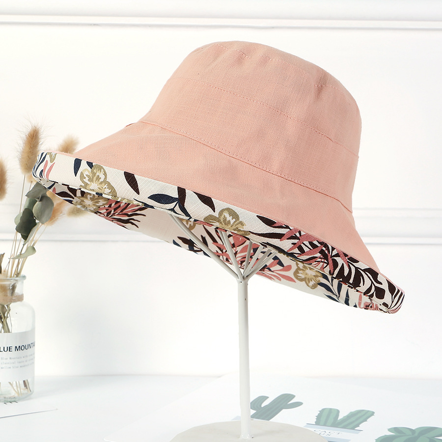 Women's Basic Solid Color Printing Big Eaves Bucket Hat display picture 4