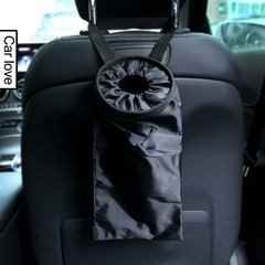 Car-mounted non-woven waste bag, seat back storage pouch ring, eco-friendly hanging car storage bag factory