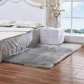 毛绒地毯客厅卧室床边毯ins地垫网红飘窗台垫白色可洗满铺仿羊毛