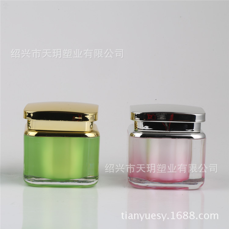 圆角方瓶方盖现货20/30g50四方亚克力膏霜瓶高档亚克力膏霜眼霜盒
