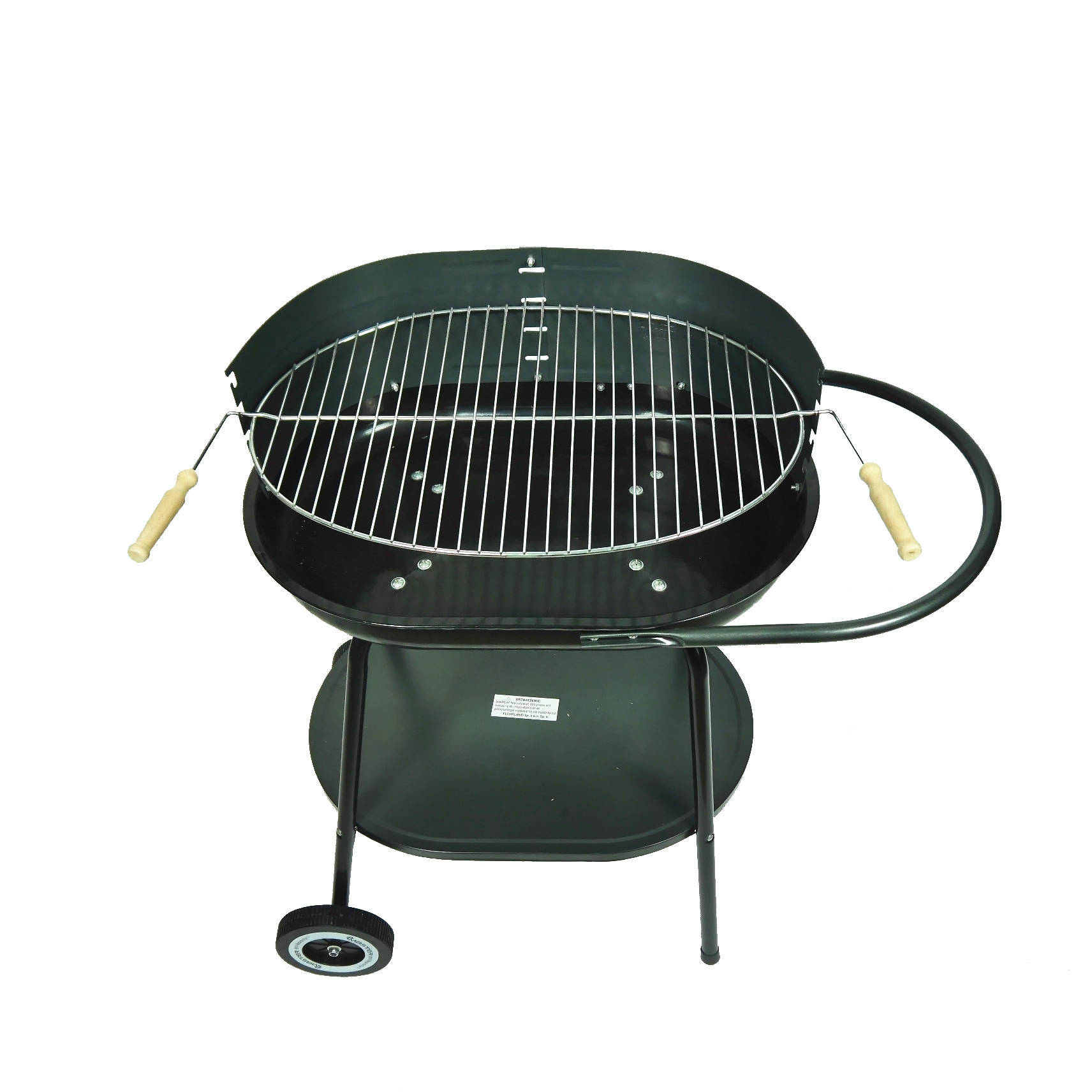 Parrilla ovalada Parrilla de barbacoa de producción simple Parrilla de barbacoa BBQ con manita de rueda