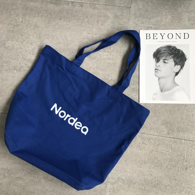 厂家 宝蓝色大号帆布敞口袋购物袋包袋 棉布袋 可印LOGO