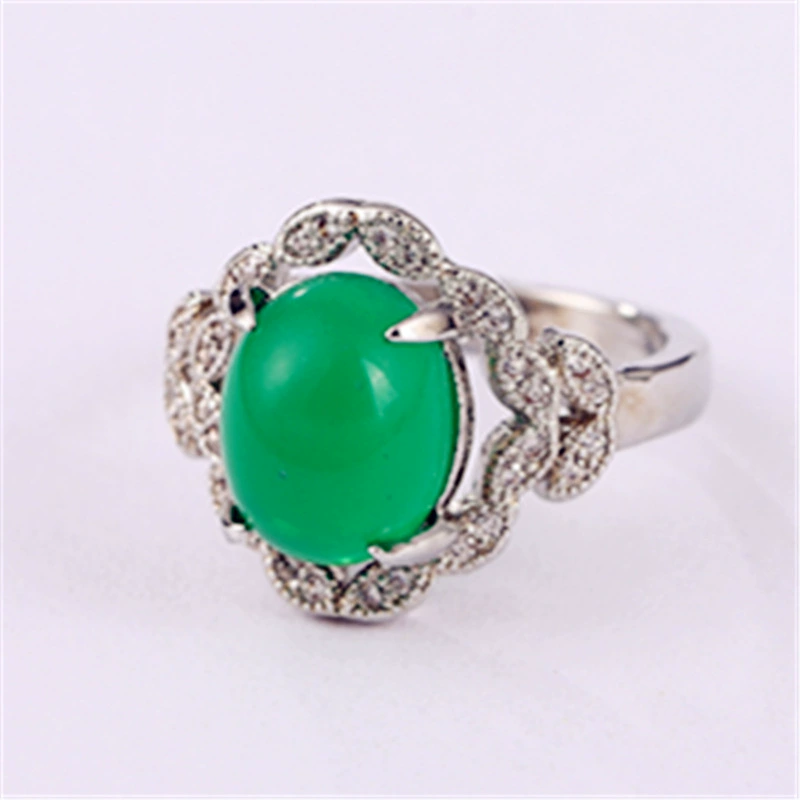 Европа и США для создания винтажного Золотого кольца, большое цветное инкрустированное цирконом, нефритовые украшения, Женское кольцо, трансграничное