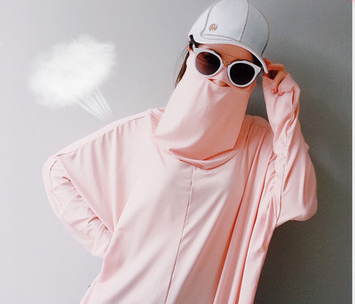Japan Masked Long sleeve sunshade Sunscreen Pink Sunscreen