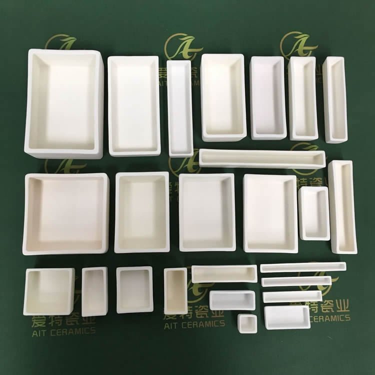 各型号矩形刚玉舟 长方形刚玉舟 刚玉坩埚 99氧化铝平底刚玉舟-阿里巴巴