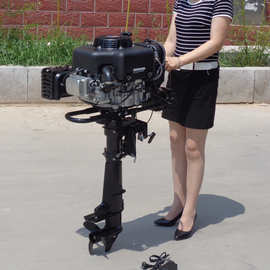 汽油四冲程大马力船挂机图片 十五匹船用螺旋桨 小船推进器