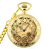 Quartz retro pocket watch with gears suitable for men and women