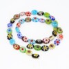 DIY jewelry accessories oval flat round and rounded flower glazed bead clothing bag single flower separation bead manufacturer direct sales