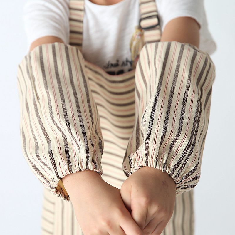 Delantal de los niños con mangas ropa chef traje lindo verano Delgado logotipo personalizado caligrafía creativa clase entrenamiento algodón y lino