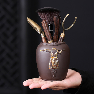 孙悟空黑檀茶道六君子套装齐天大圣实木茶盘功夫茶具配件茶夹特价