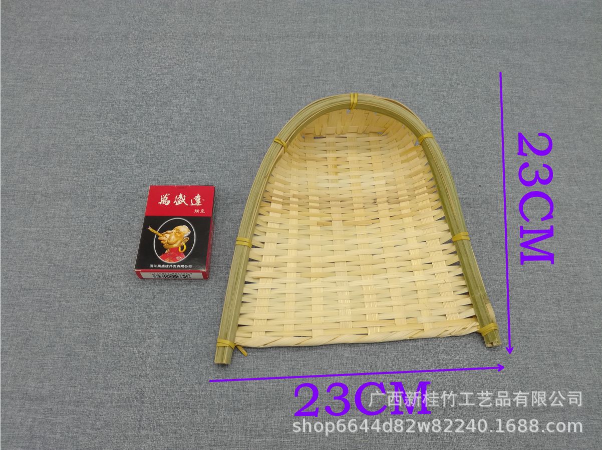 竹编畚箕开口小簸箕编织筲箕工艺品迷你款墙装饰拍摄道具背景-阿里巴巴
