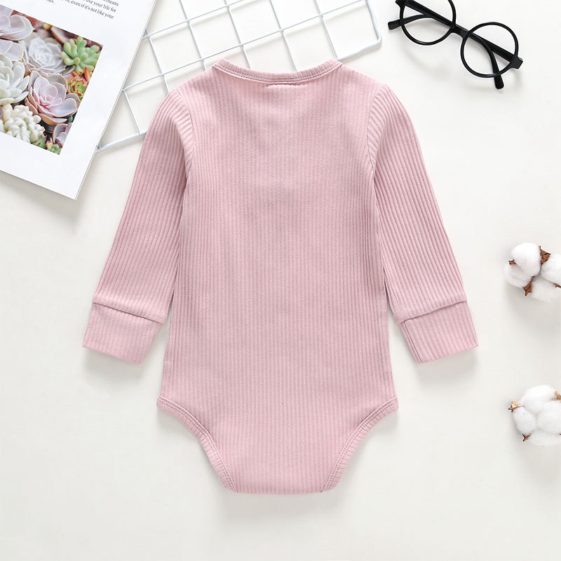 Simple Children's One-piece Newborn Long-sleeved Autumn Romper display picture 2