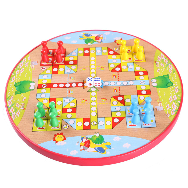 二合一木制大号飞行棋跳棋儿童早教益智游戏棋智力开发玩具批发|ru