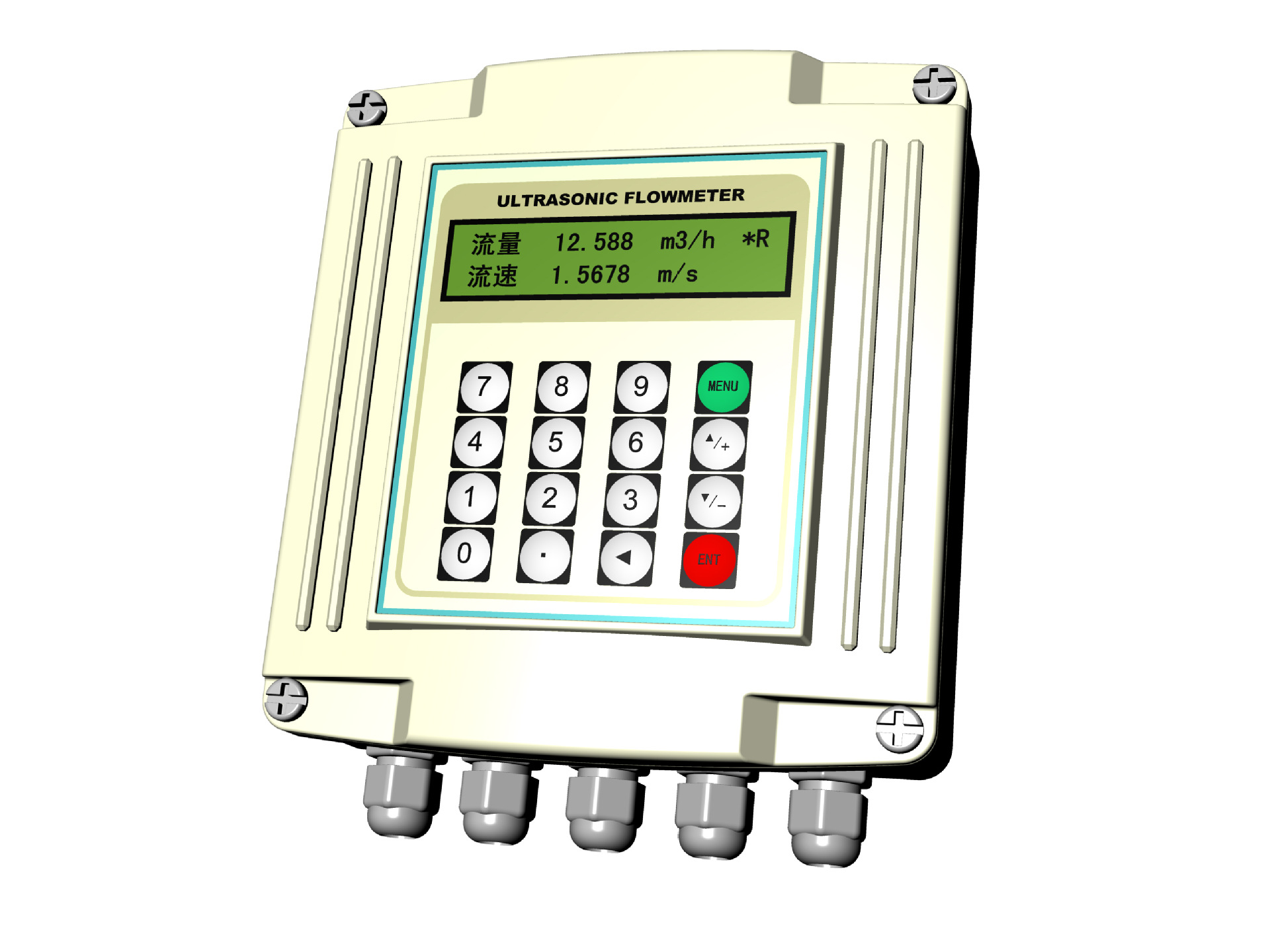 TUF-2000固定式超声波流量计,外夹式传感器,可选插入式和管段式