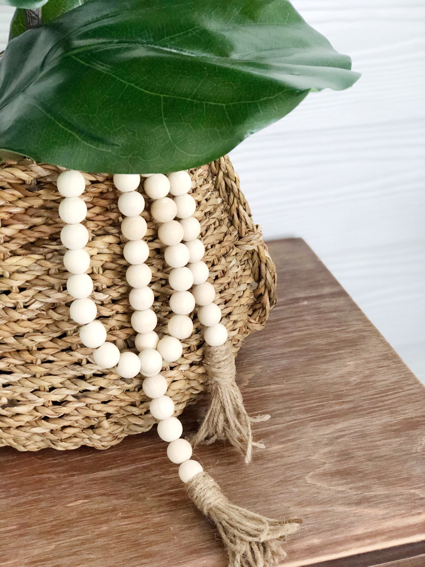 Amazon Europa y América pastoral cuentas de madera borla cuerda de cáñamo borla decoración del hogar colgante Casa Decoración