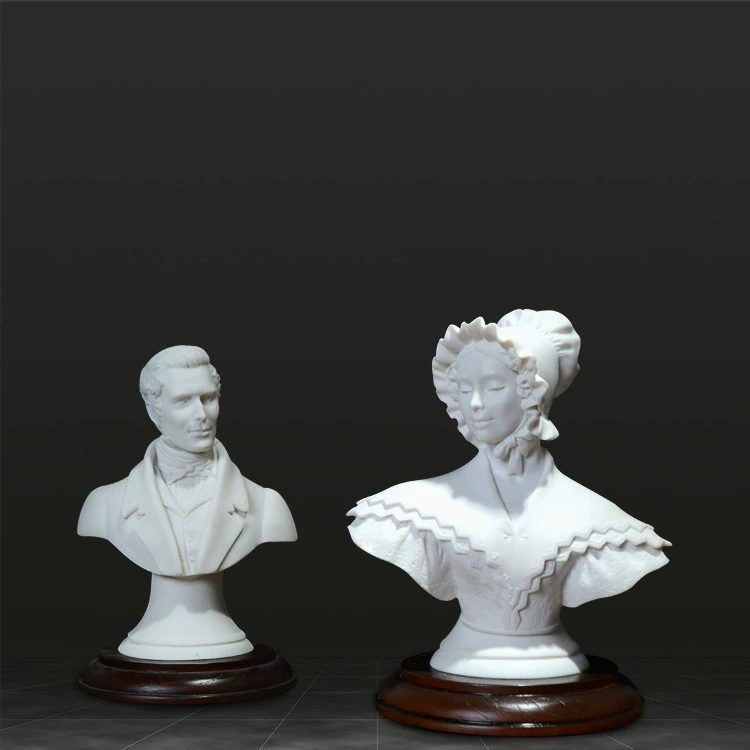 Creative Qixi Couple Gift White Men White Female Resin Romeo and Juliet Slacking Character Statue Customization