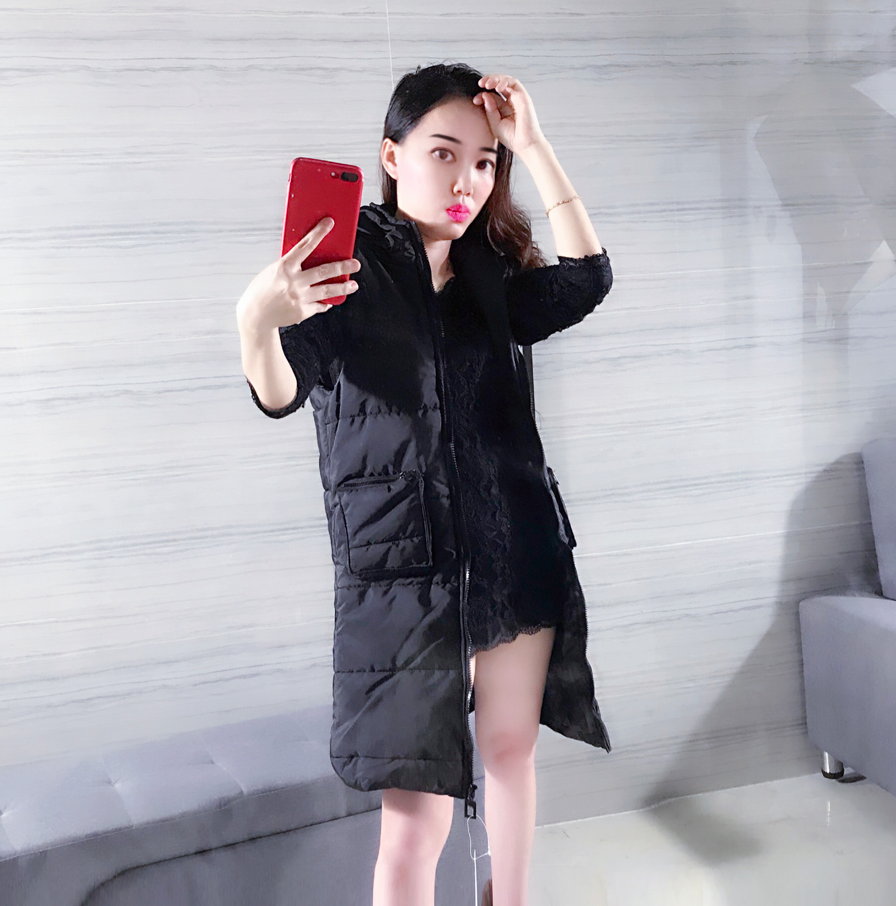 Gilet femme en Mélange de coton - Ref 3317808 Image 22