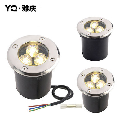 LED户外地埋灯草坪灯庭院灯地灯射灯室外埋地灯防水 七彩|ms