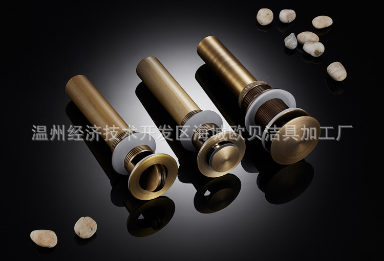 面盆仿古下水器古铜色全铜下水器大蘑菇小弹跳翻板批发跨境亚马逊