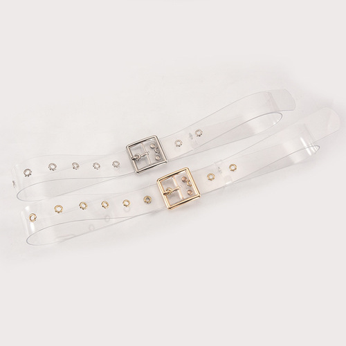 PVC Belt Resin Fashionable and Versatile Plastic Transparent Belt with Buckle for Women, Direct Manufacturer Sales and Wholesale