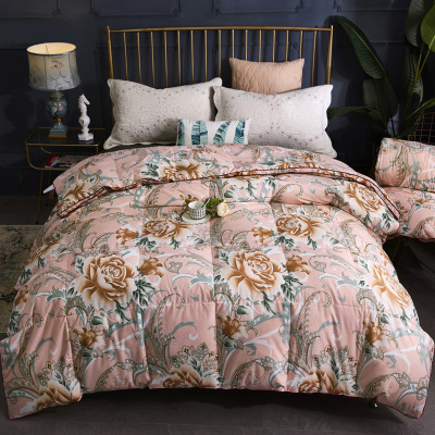 雅尚 7色立体印花磨毛羽绒被冬被芯羽毛绒被家纺床上用品定制批发|ru