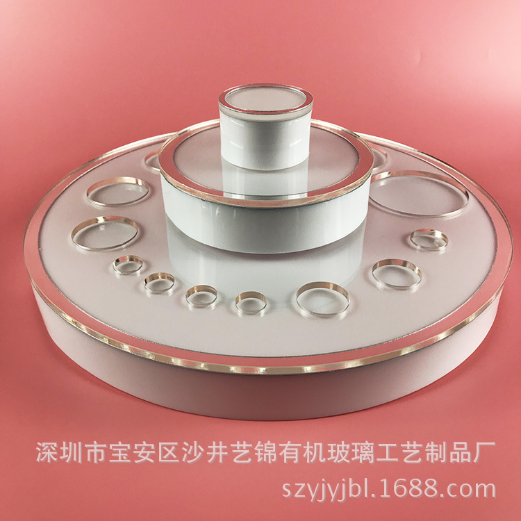 厂家批发有机玻璃亚克力LED转动圆盘展台360度旋转展示架