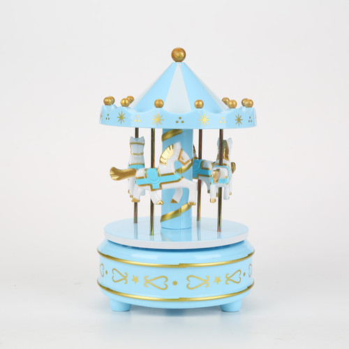 Situational cake decorations Carousel wooden music box Sky City Music Box Fondant cake decorations
