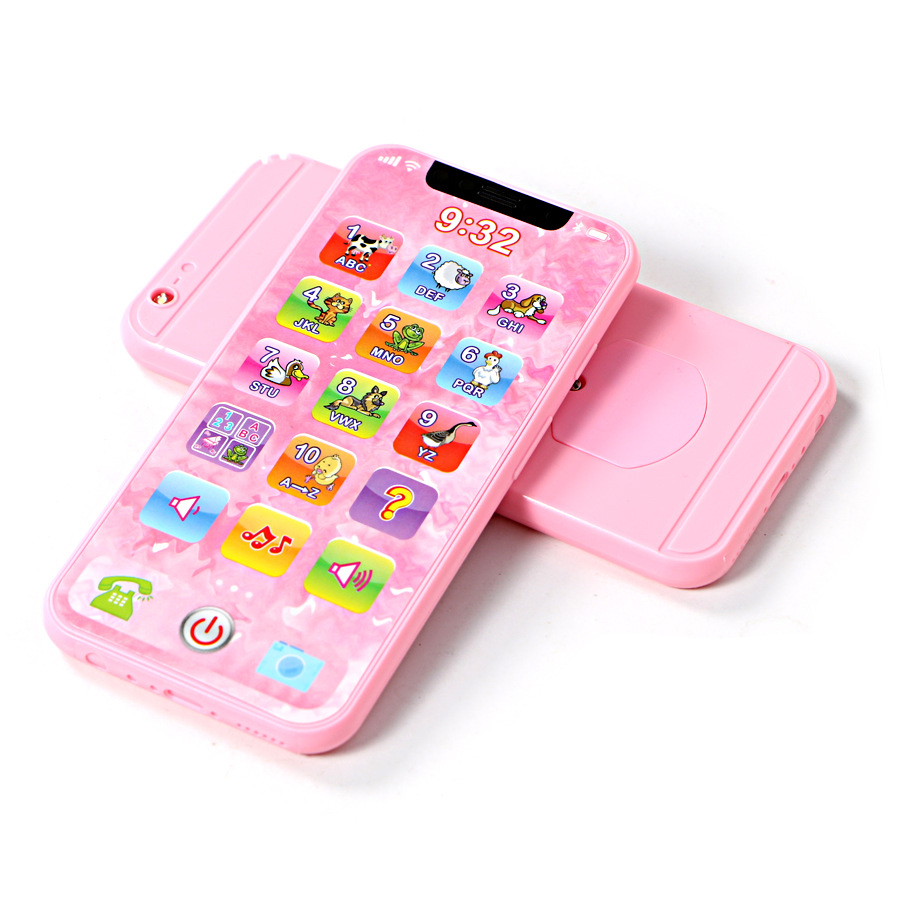 Educación temprana de los niños Ilustración de aprendizaje teléfono móvil ruso/Inglés teléfono móvil multifunción juguetes educativos rusos