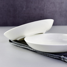批发唐山骨瓷8饭白胎 陶瓷创意热菜汤盘水果盘 家用碗盘碟子餐具