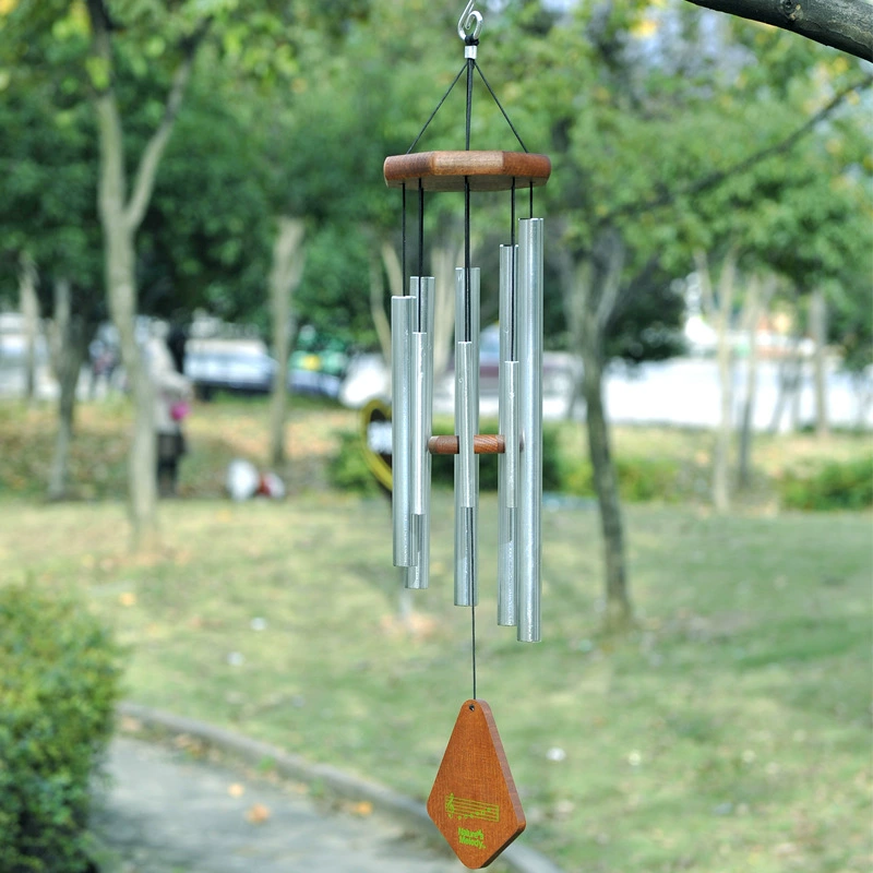 В наличии трансграничный экспорт в Европу и США из цельного дерева бук Металл 8 трубок музыка колокольчик кулон домашний открытый сад кулон