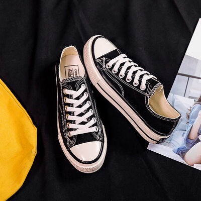 2020春季新款低帮鞋1970s复刻原宿ulzzang帆布鞋女学生情侣潮单鞋|ru
