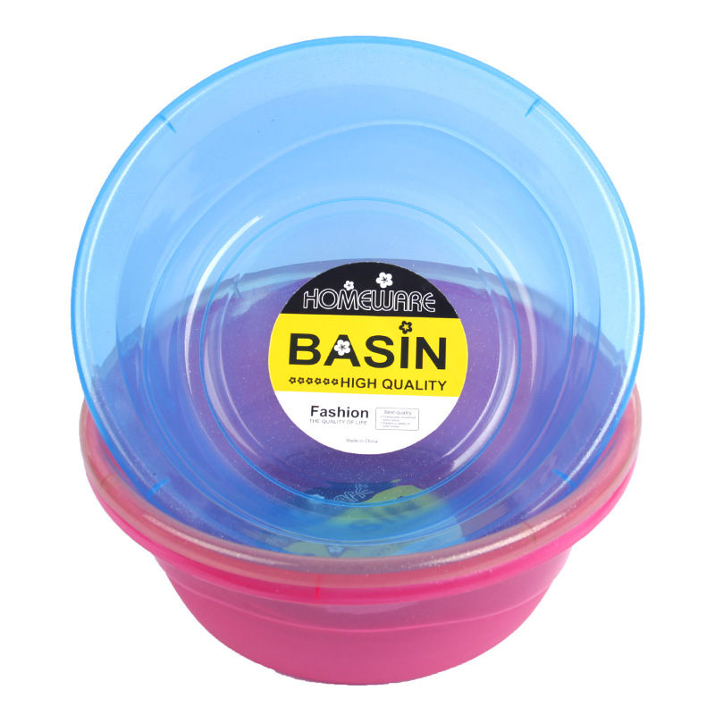 36cm透明塑料盆家用脸盆塑料双耳盆洗脸洗衣洗菜加厚盆厂家批发|ru